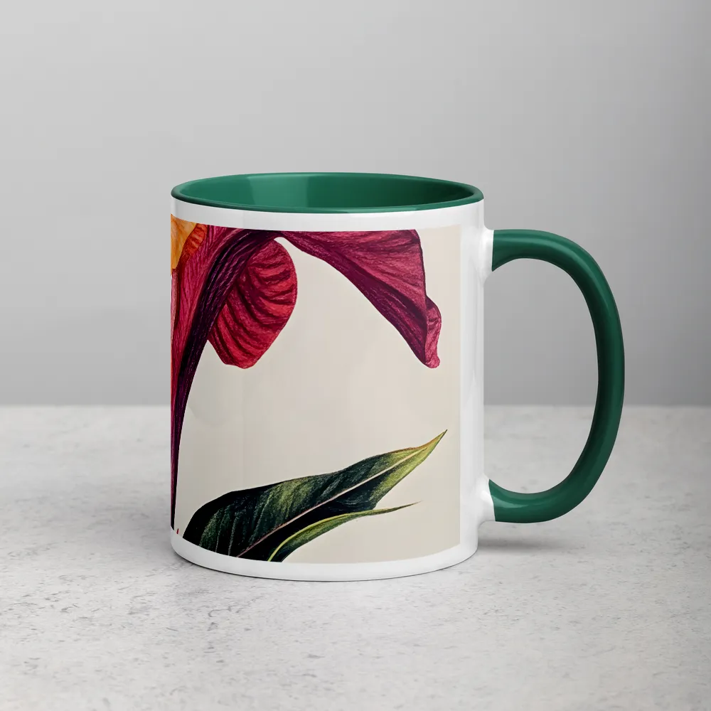 Golden Canna Lily 
 Mug with Red inside