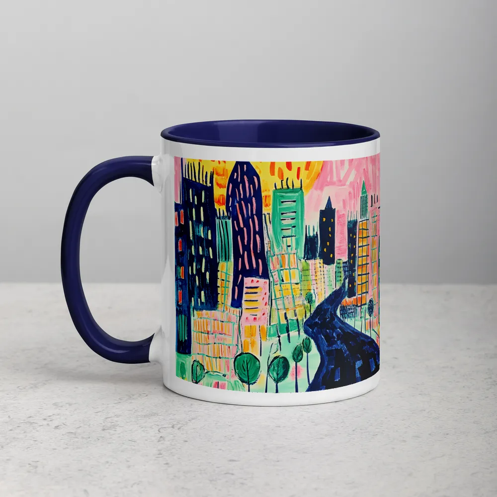 Whimsical City Sunset 
 Mug