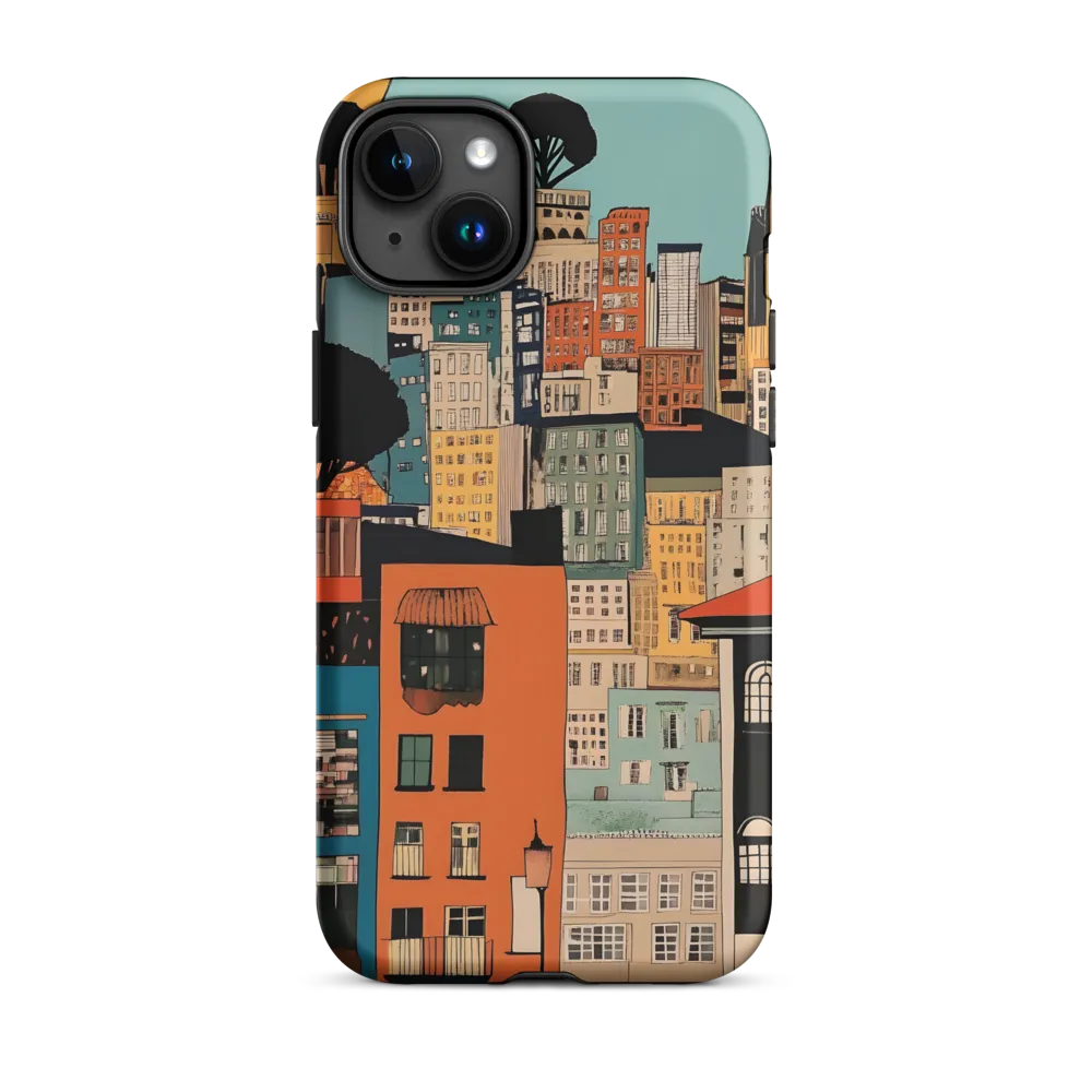 Colorful Cityscape Illustration | Phone Case