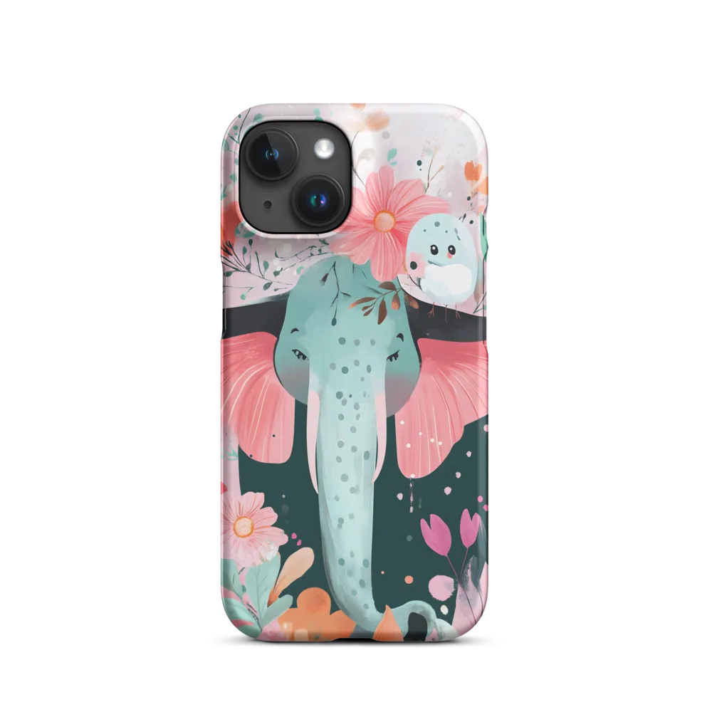 Whimsical Elephant with Flowers | Phone Case