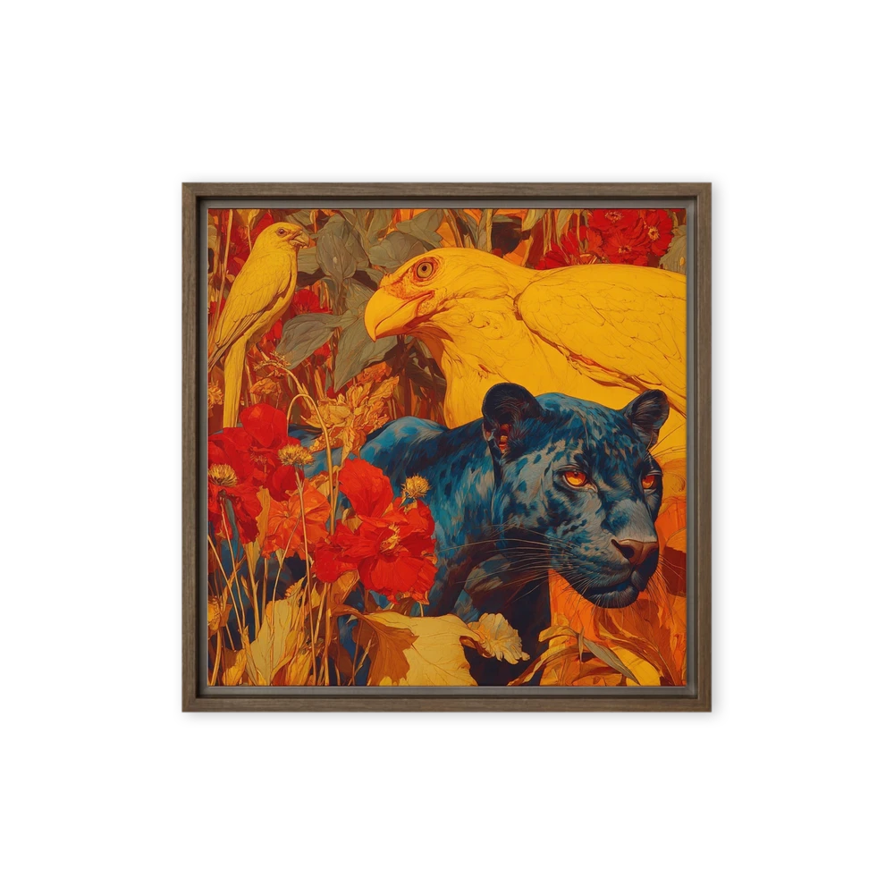 Panther in Golden Jungle | Art Print