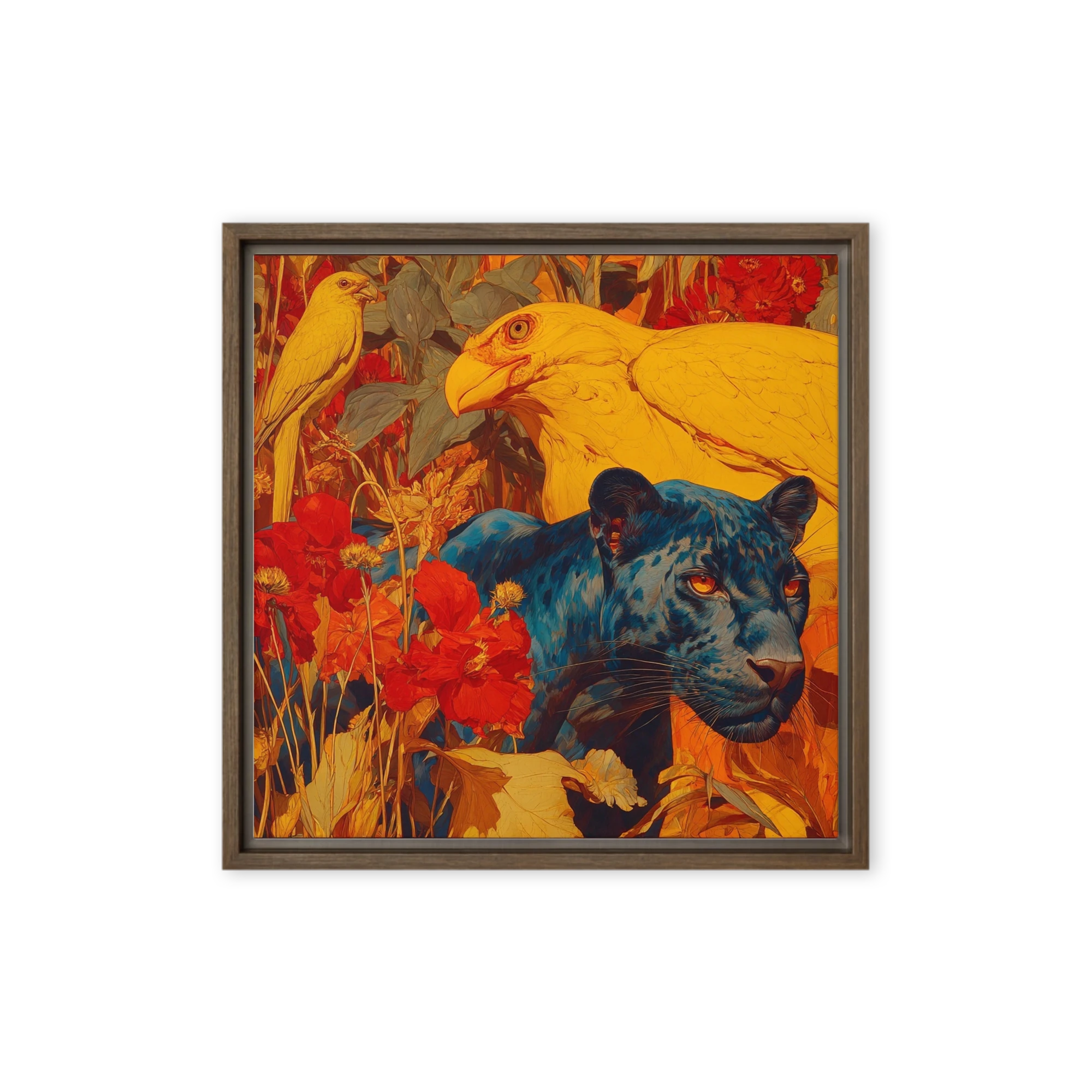 Panther in Golden Jungle