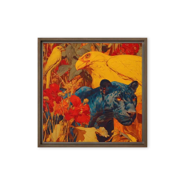Panther in Golden Jungle | Art Print