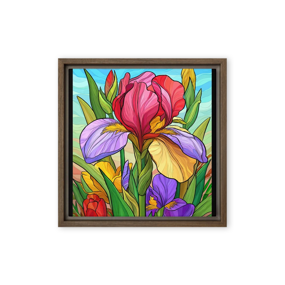 Stained Glass Iris Bloom | Art Print