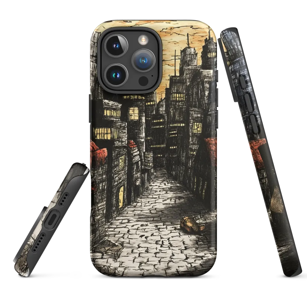 Detailed Urban Cityscape Drawing