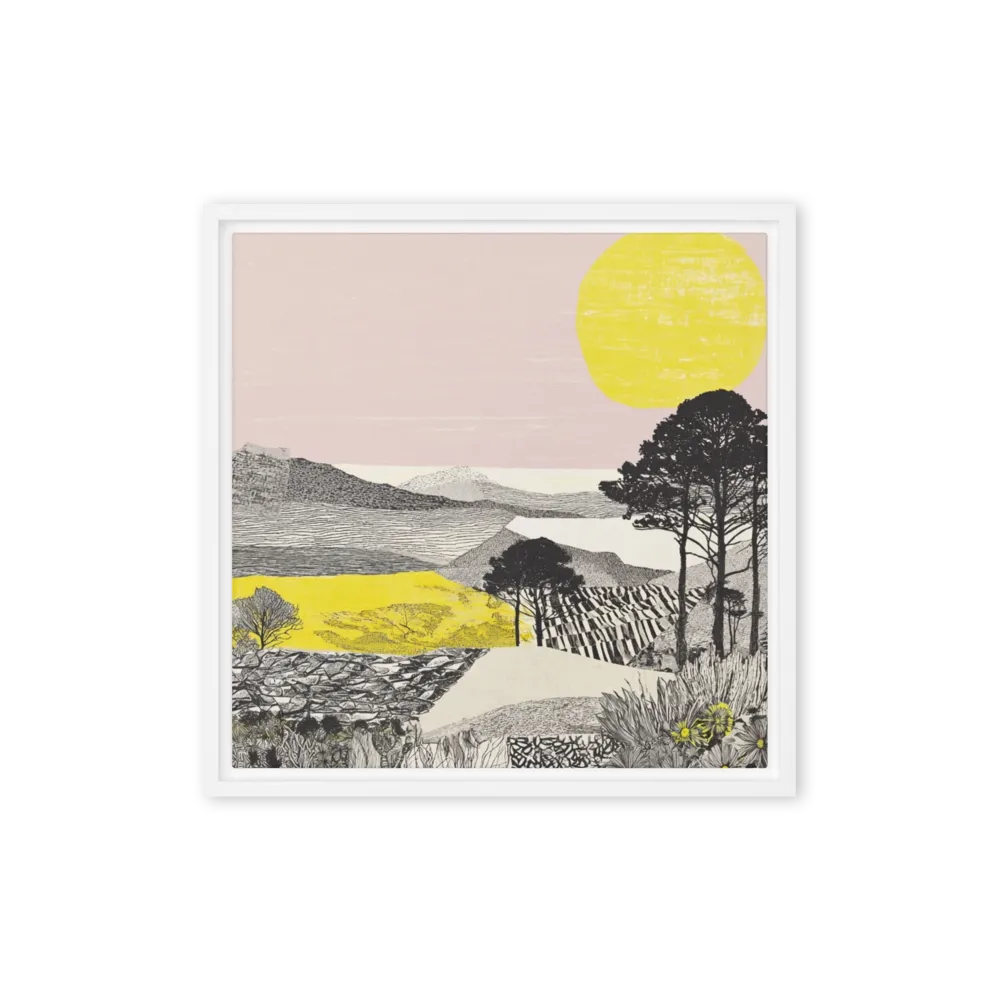 Sun Over Textured Hills | Art Print