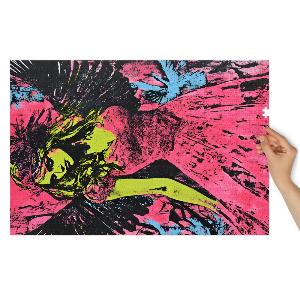 Anjo Neon 
 Puzzle em caixa de metal