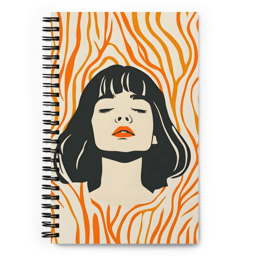 Orange Dream Portrait 
 Spiral Notebook | 140 pages
