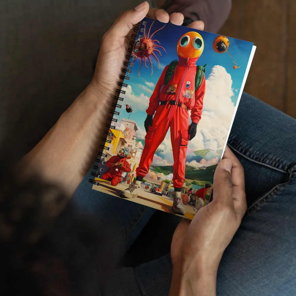 Urban Surrealism: The Goggle-Eyed Giant 
 Spiral Notebook | 140 pages