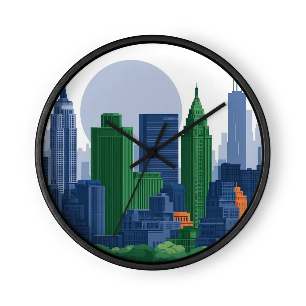 Emerald City Skyline | Wall Clock