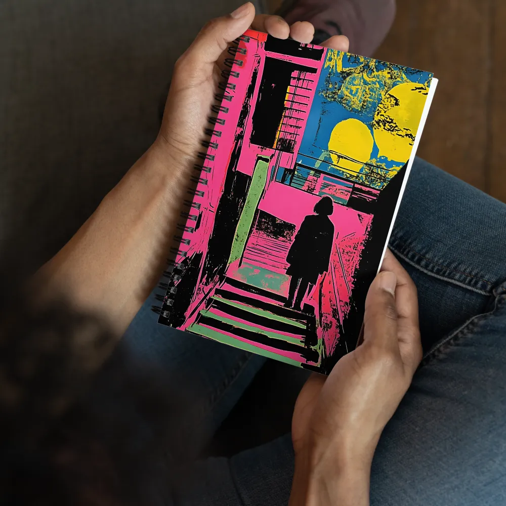 Solitary Ascent in Neon City 
 Spiral Notebook | 140 pages