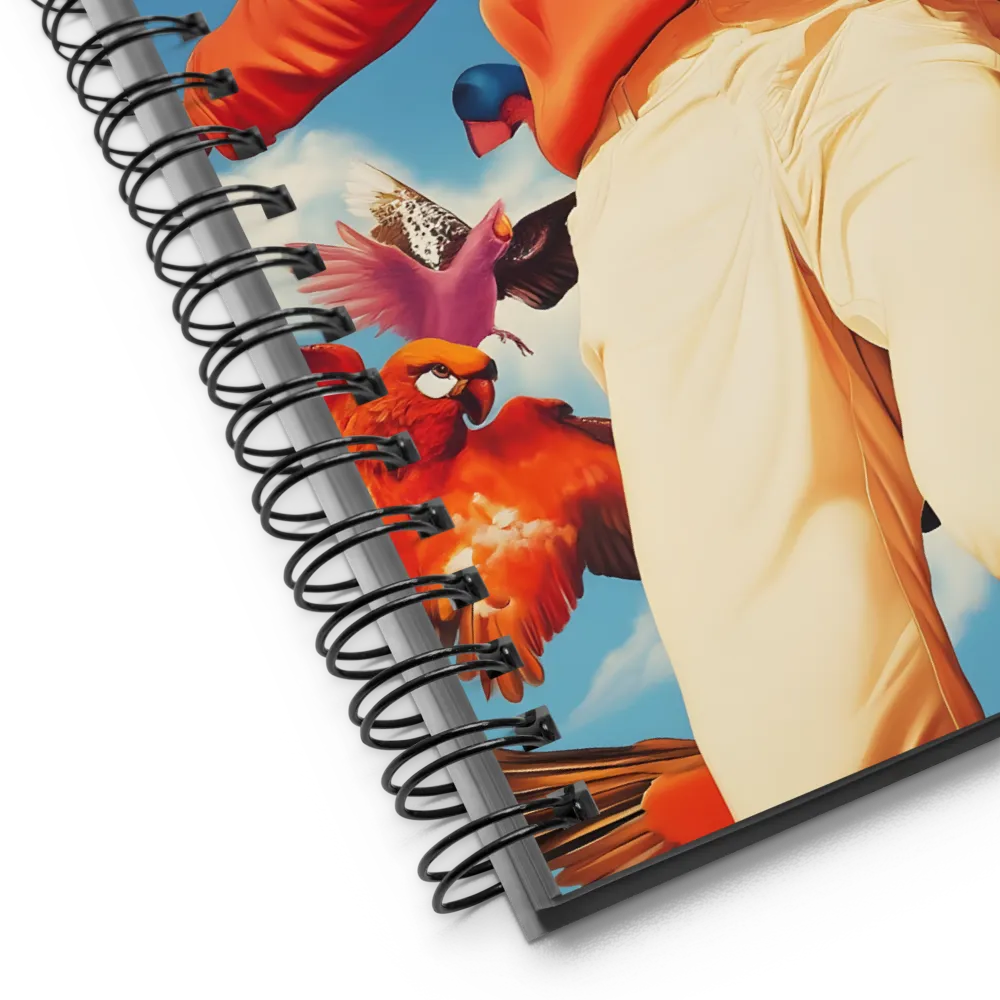 Exuberant Scream with Birds 
 Spiral Notebook | 140 pages