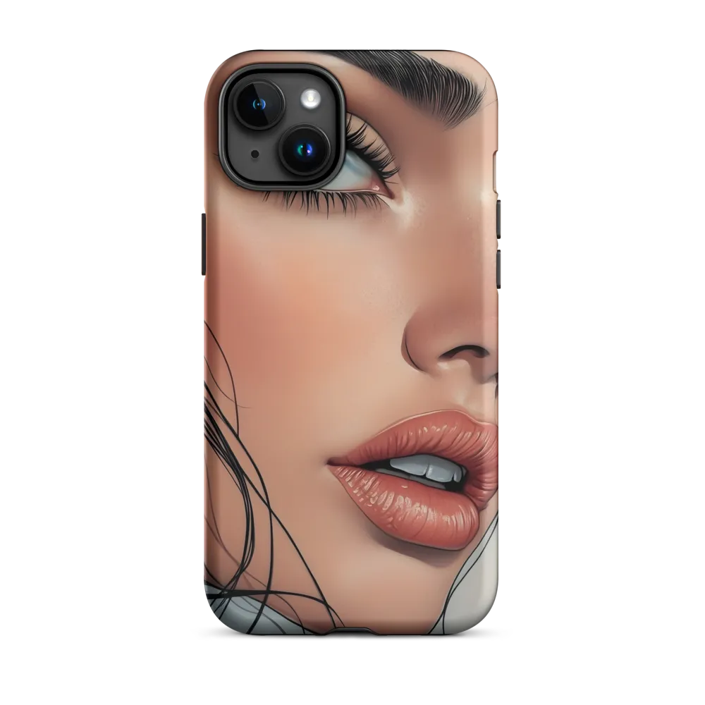 Close-Up Female Portrait Illustration | Phone Case