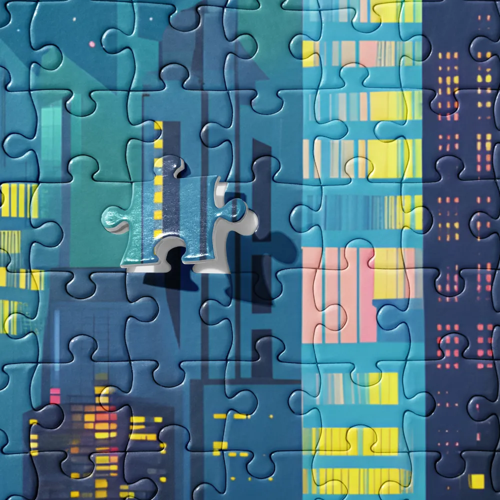 Nightfall in the City 
 Jigsaw Puzzle