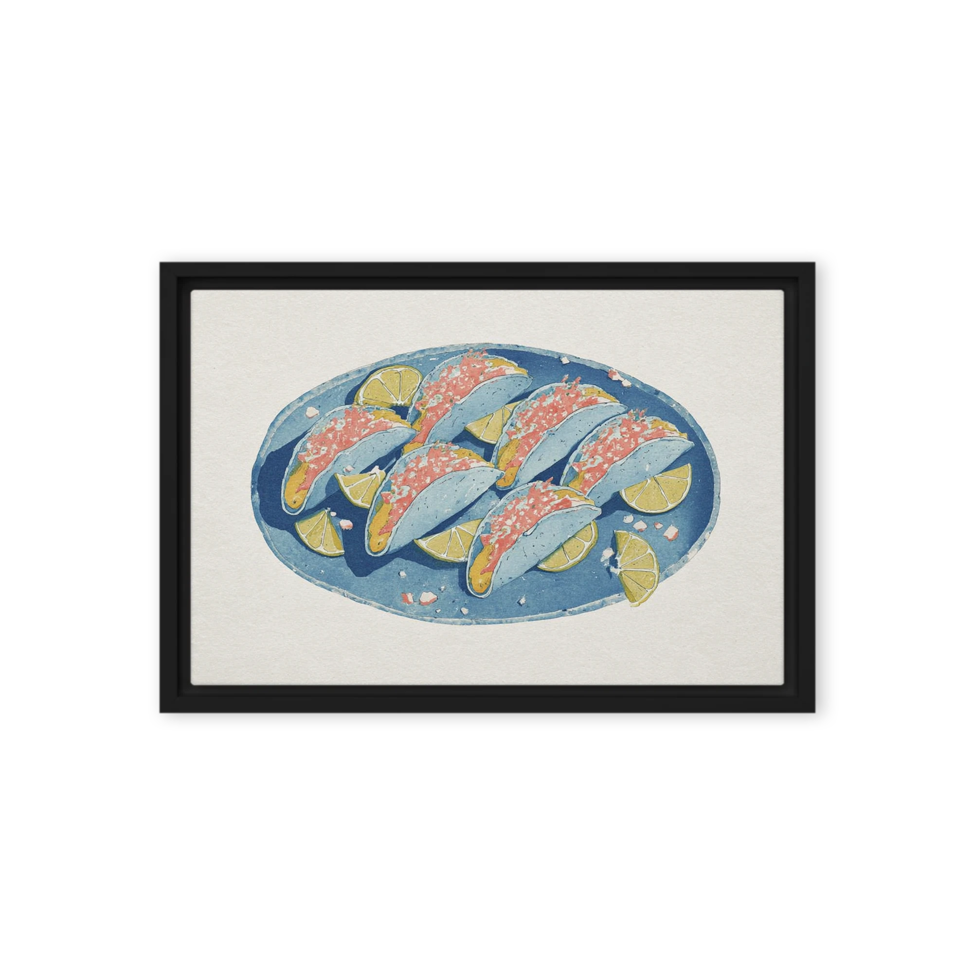 Tacos on Blue Plate | Art Print