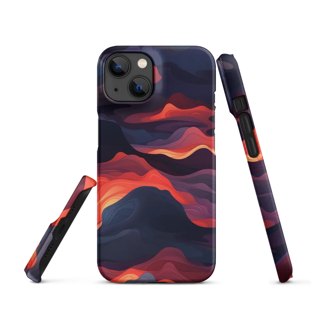 Abstract Fluid Waves in Red and Purple | Phone Case