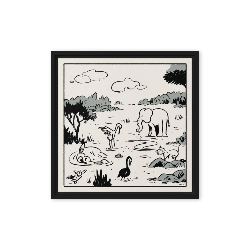 Wild Animal Oasis | Art Print