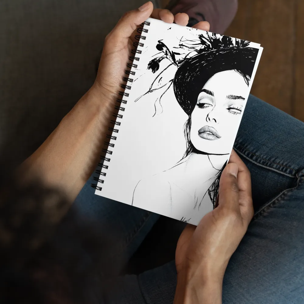 Elegant Gaze in Noir 
 Spiral Notebook | 140 pages