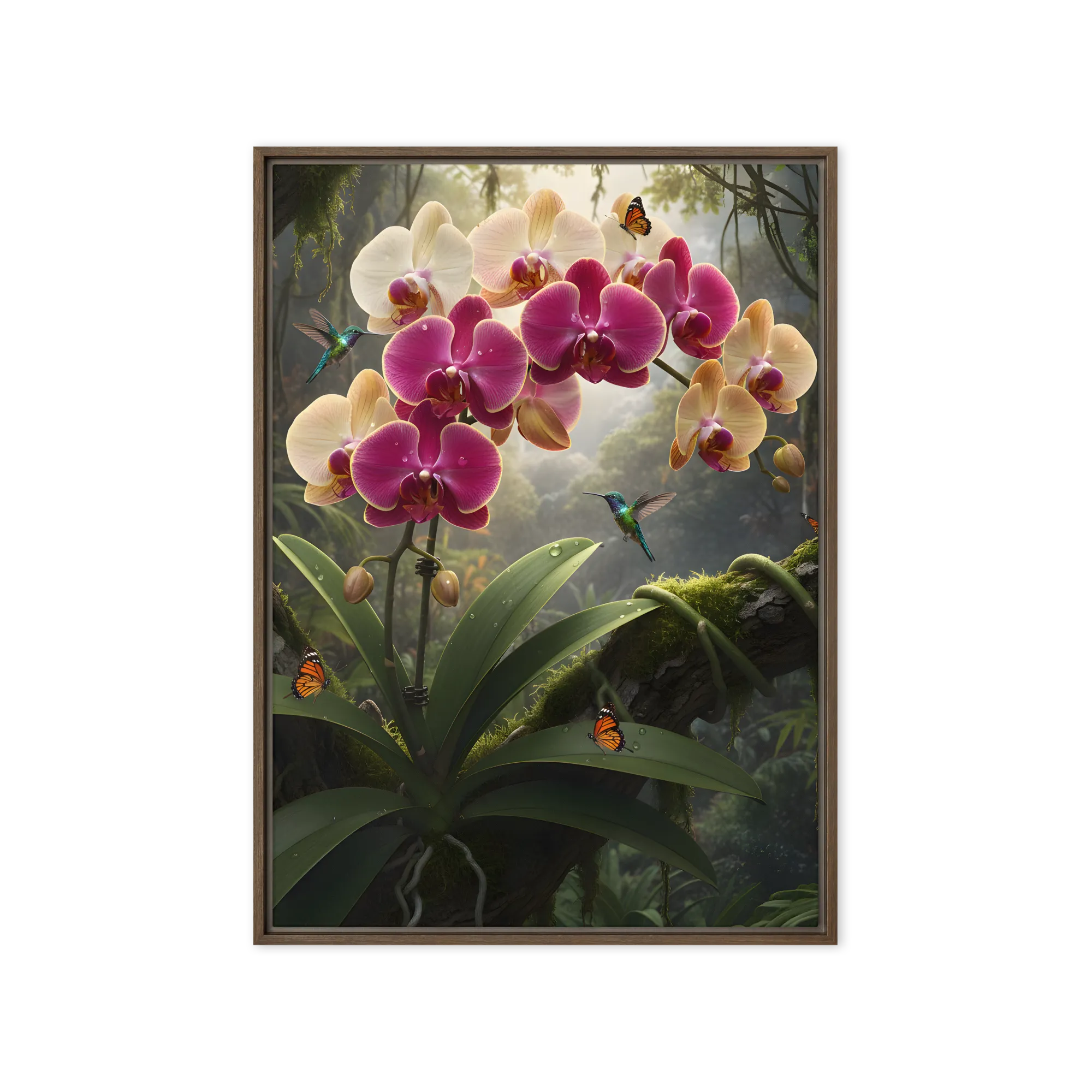 Orchid and Hummingbirds