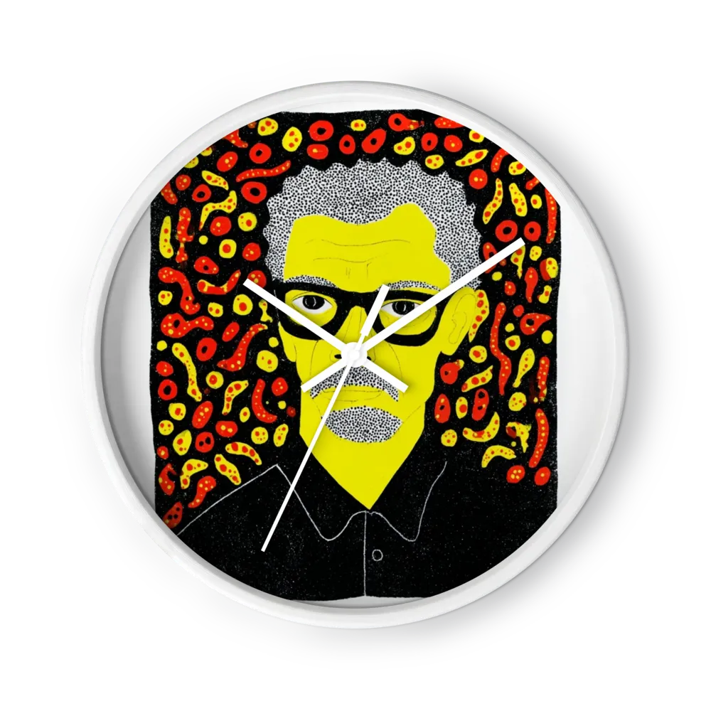 Yellow Portrait with Cellular Motifs