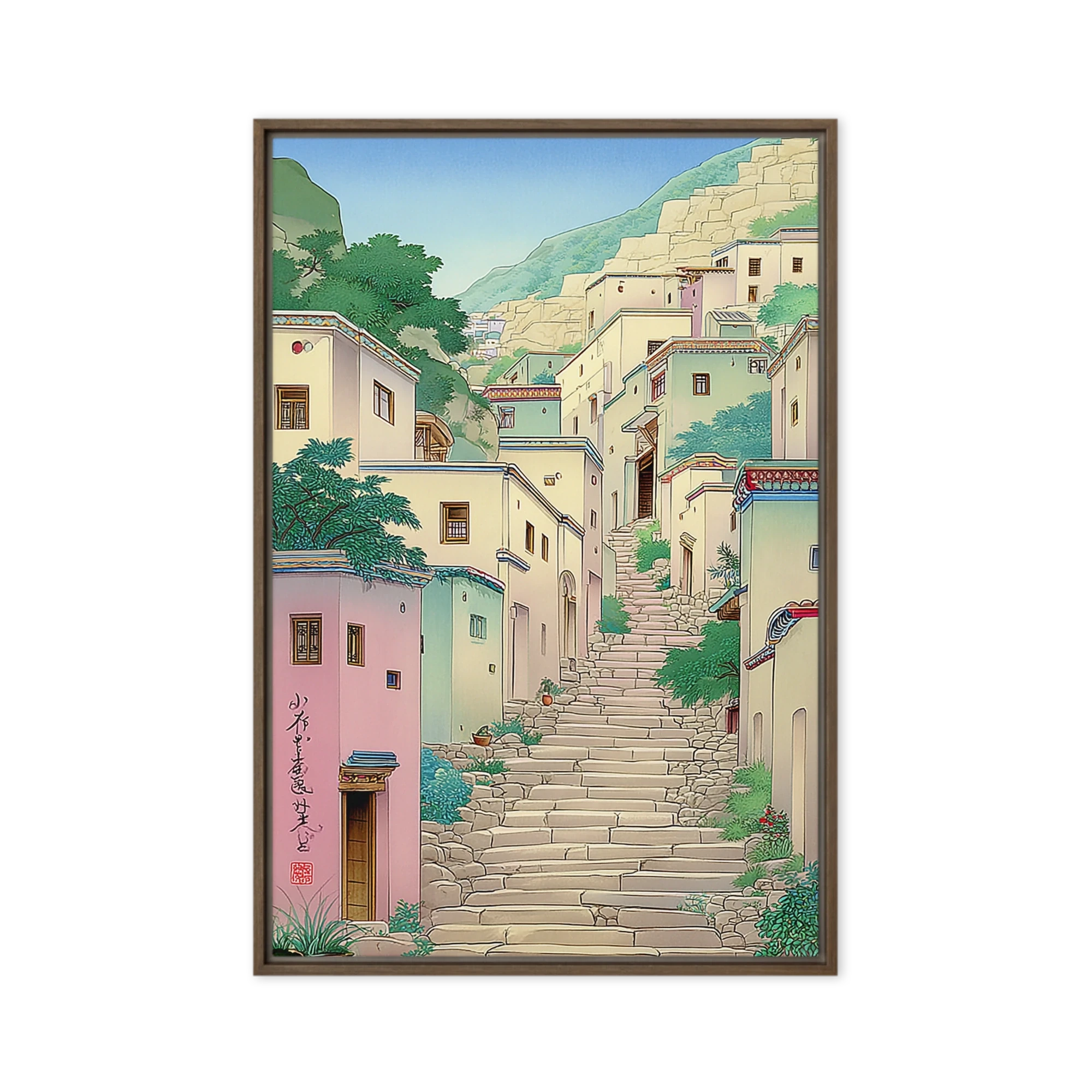Steps to the Hillside Village