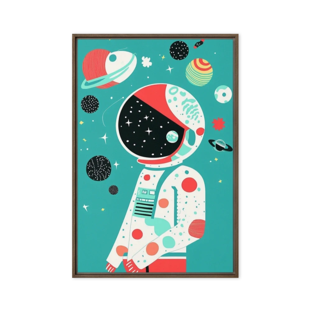 Astronaut Surrounded by Planets