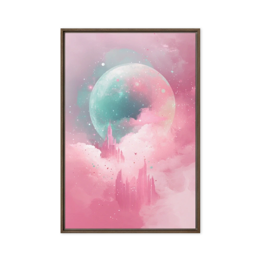 Dreamy Moon and Castle Digital Artwork