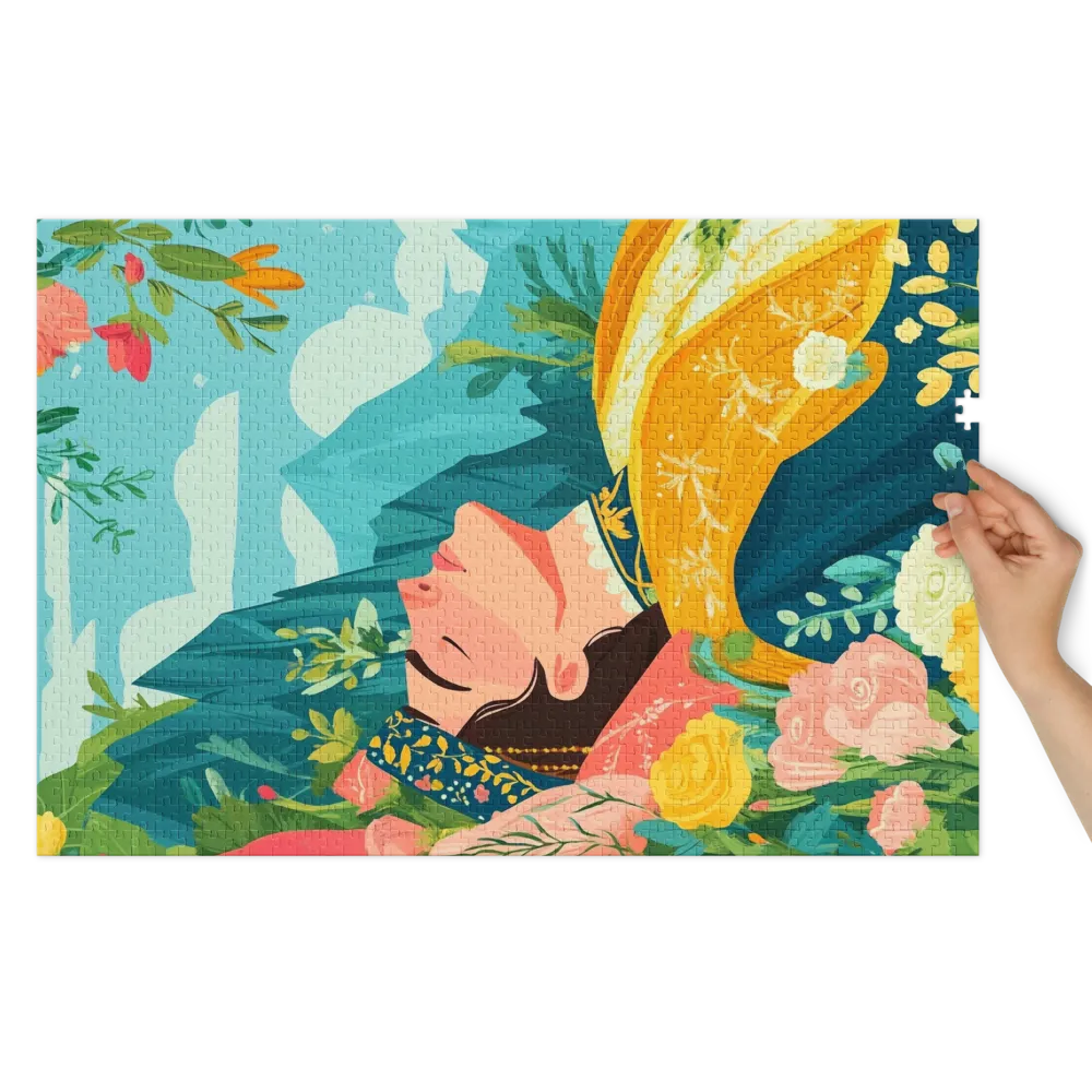Dreamer in Bloom 
 Jigsaw Puzzle in Tin Box