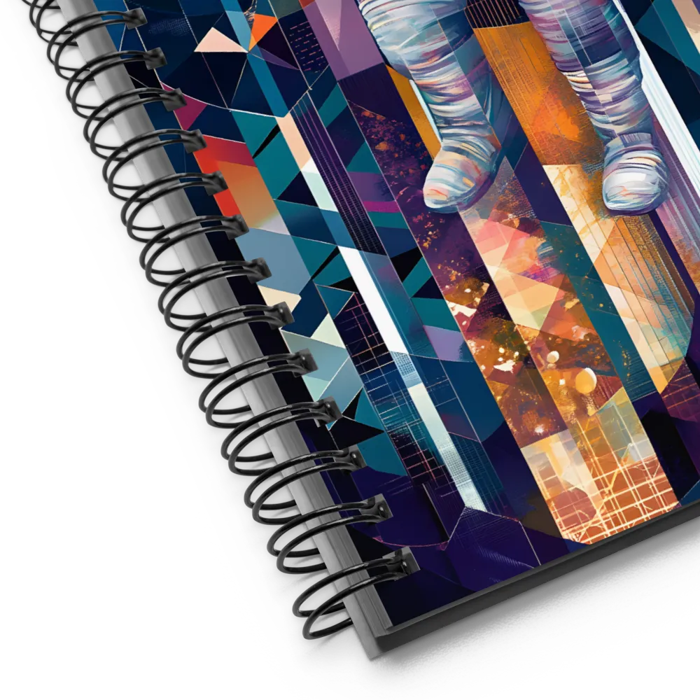 Cosmic Mosaic Astronaut 
 Spiral Notebook | 140 pages