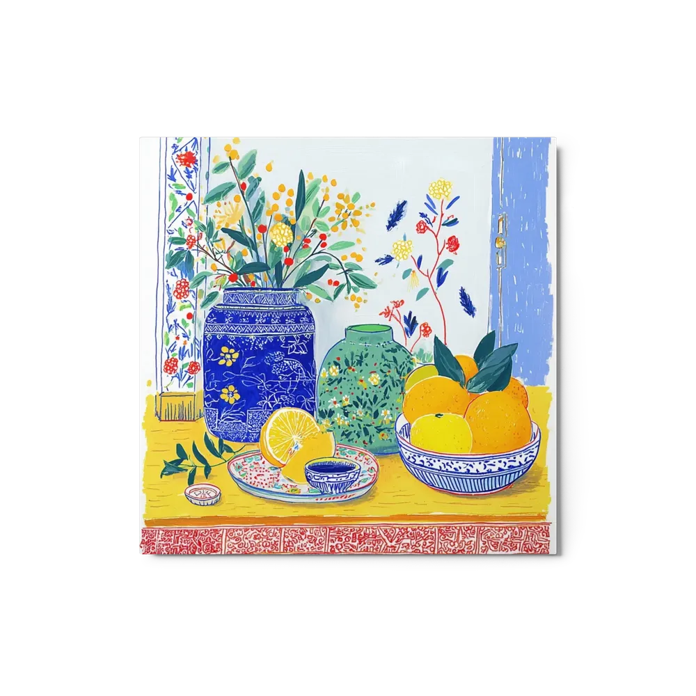 Citrus and Mimosa Still Life | Art Print
