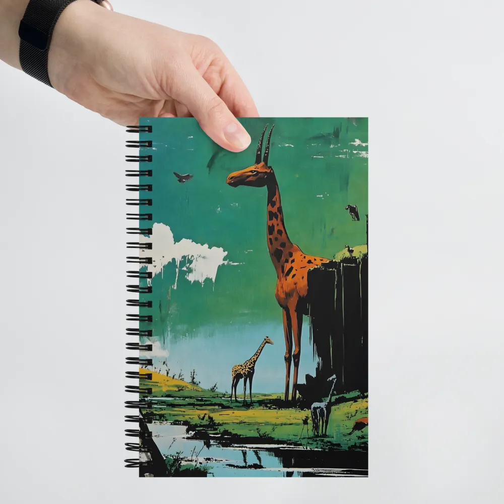 Surreal Savanna Giraffes 
 Spiral Notebook | 140 pages