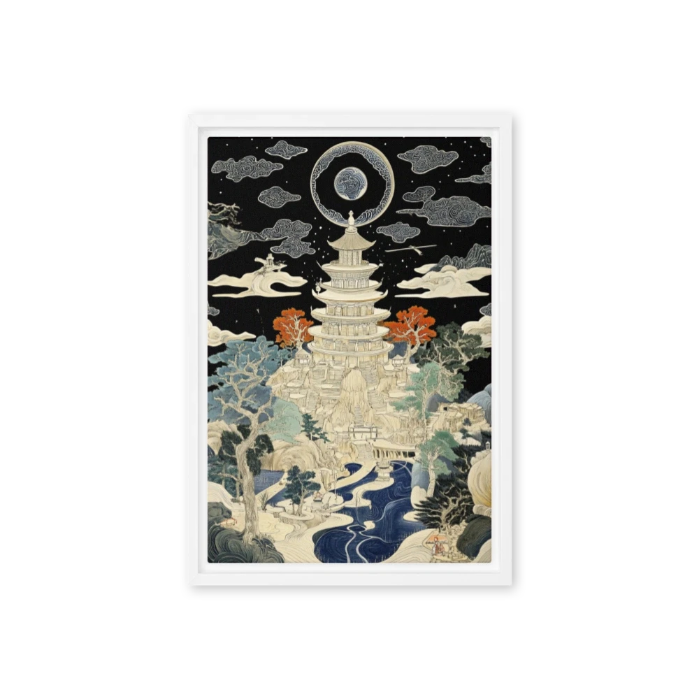 Celestial Pagoda Garden | Art Print