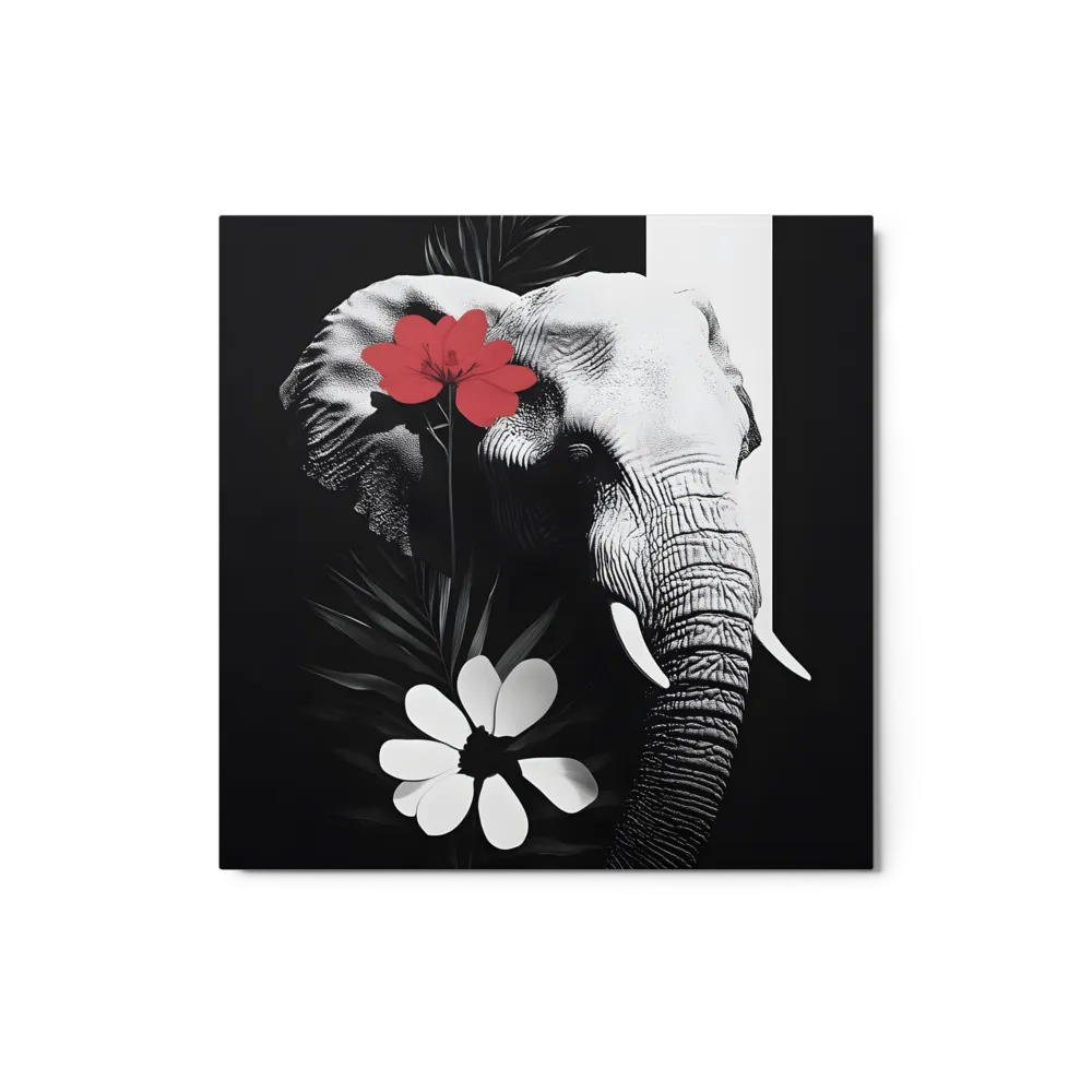 Elephant Bloom Contrast 
 Canvas | 28″x 28″