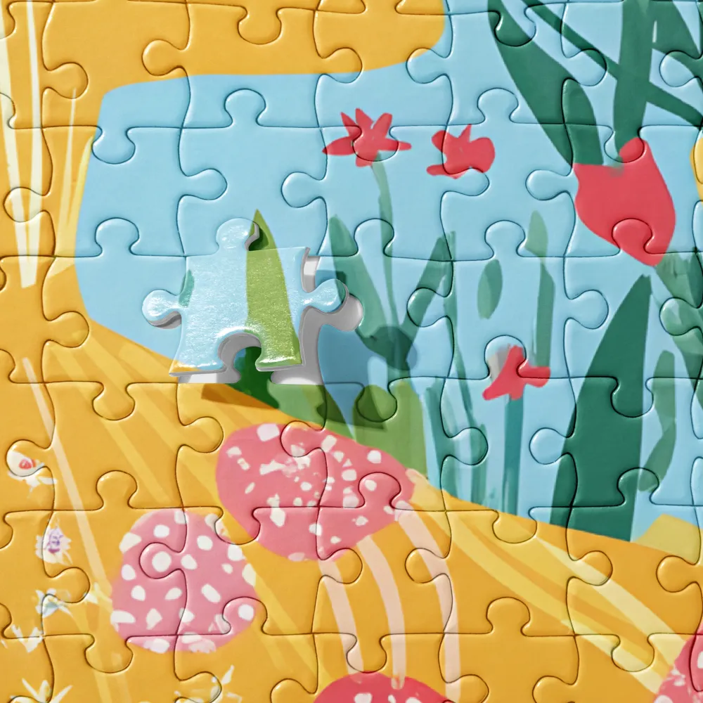 Painter in the Garden 
 Jigsaw Puzzle in Tin Box