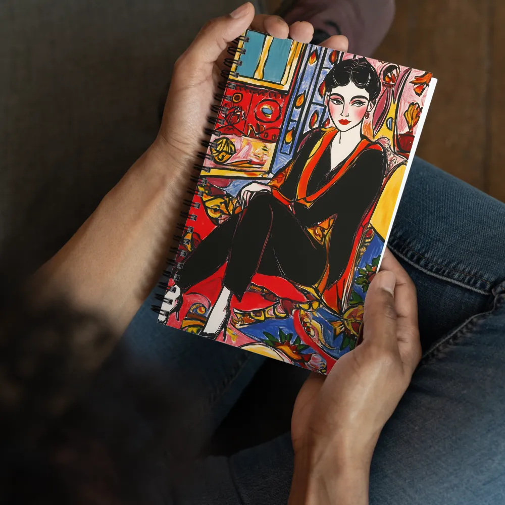 Art Deco Woman Portrait 
 Spiral Notebook | 140 pages