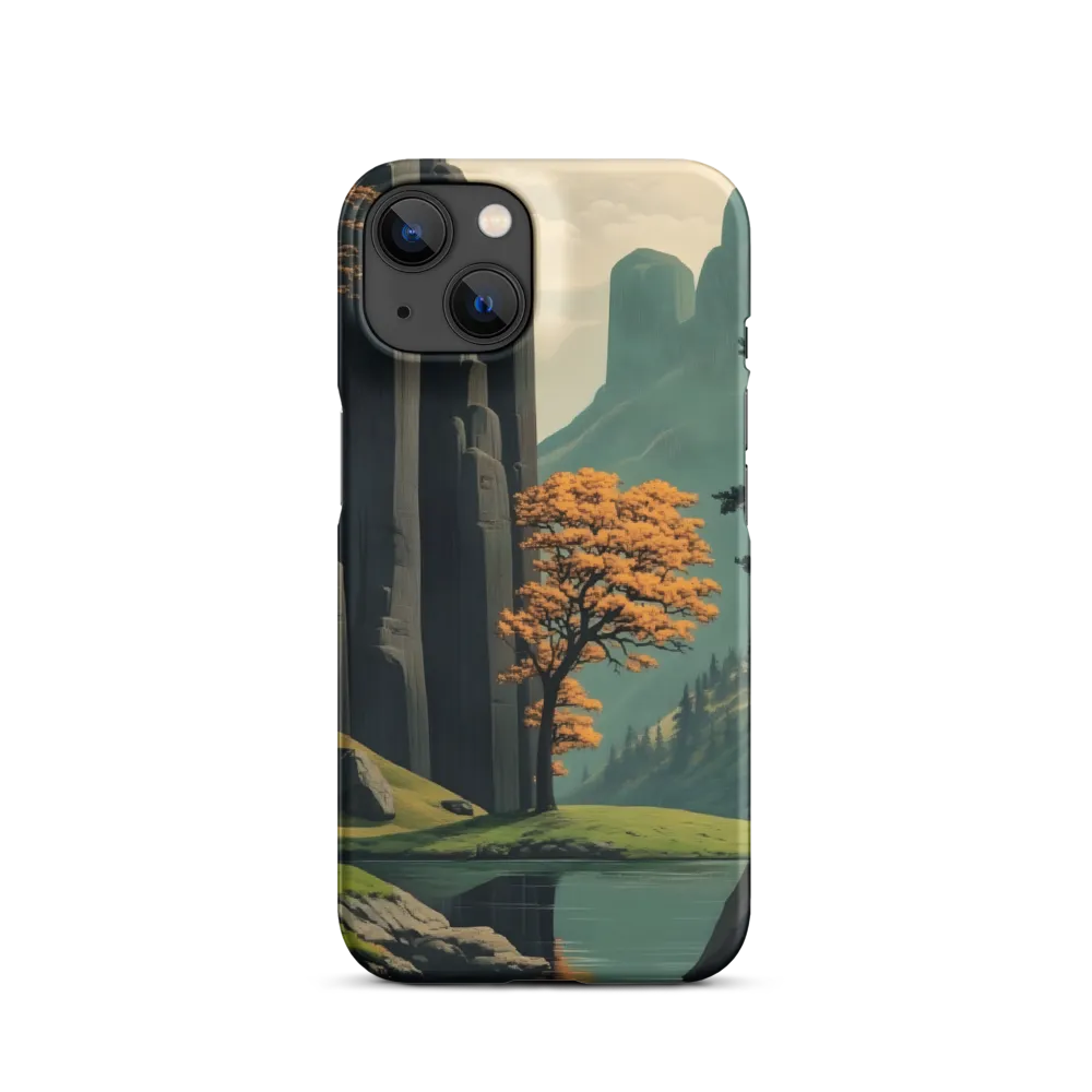 Tranquil Landscape with Autumn Tree | Phone Case