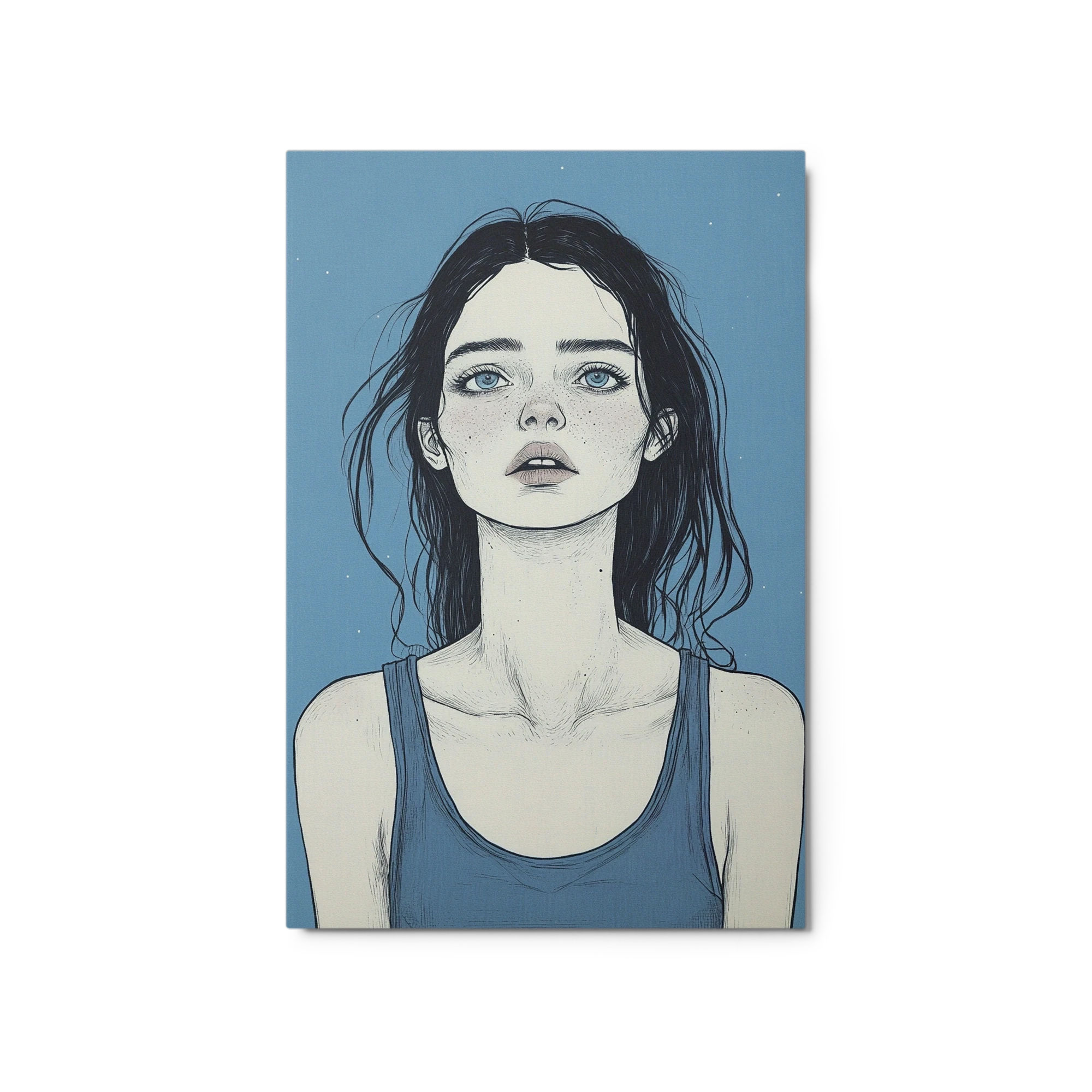 Illustrated Portrait of a Young Woman