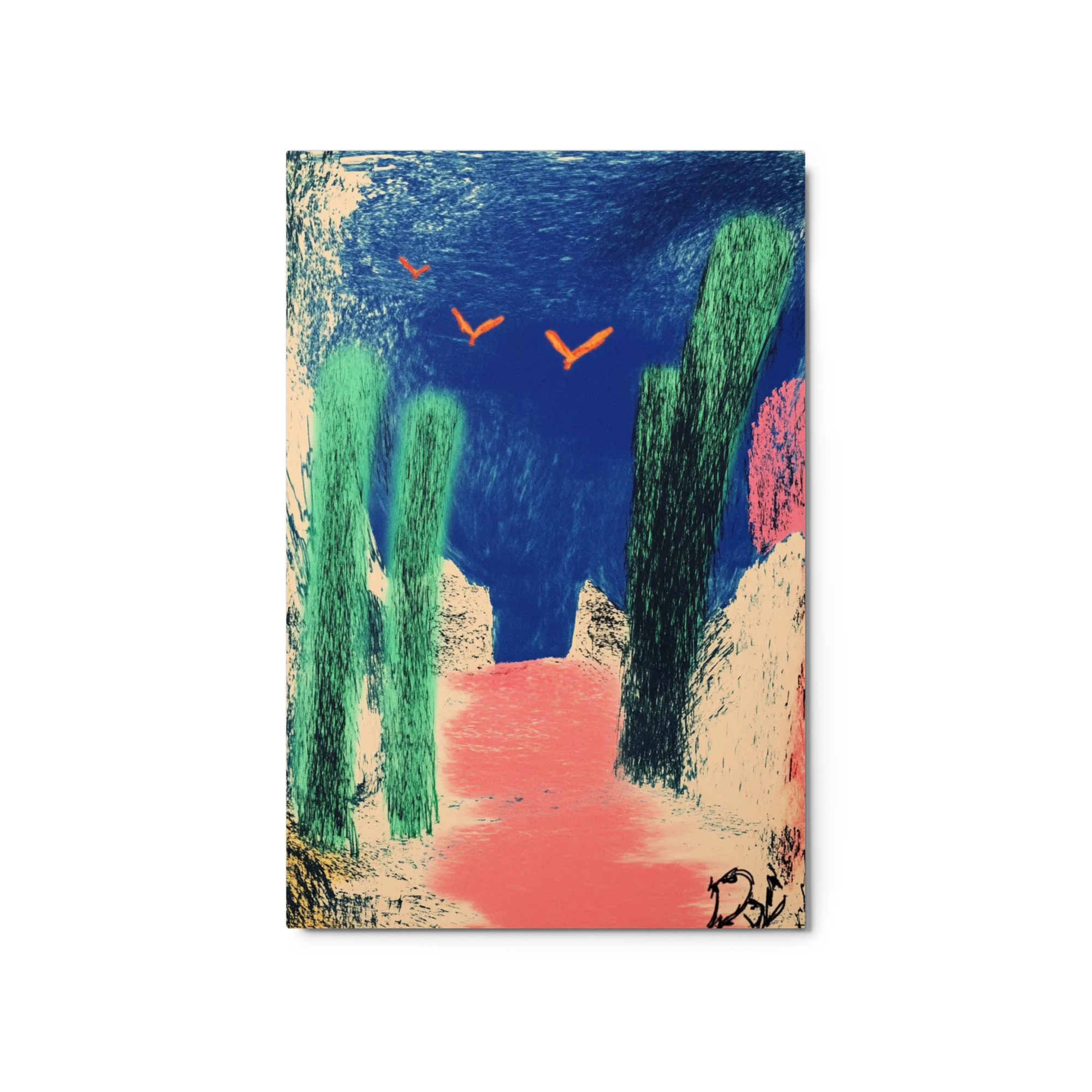 Abstract Landscape with Birds
