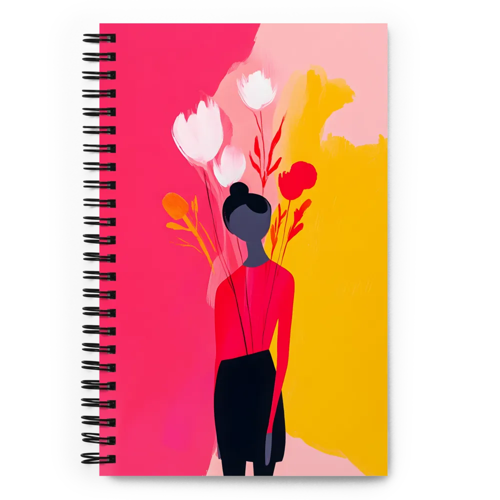 Floral Figure in Vivid Hues 
 Spiral Notebook | 140 pages