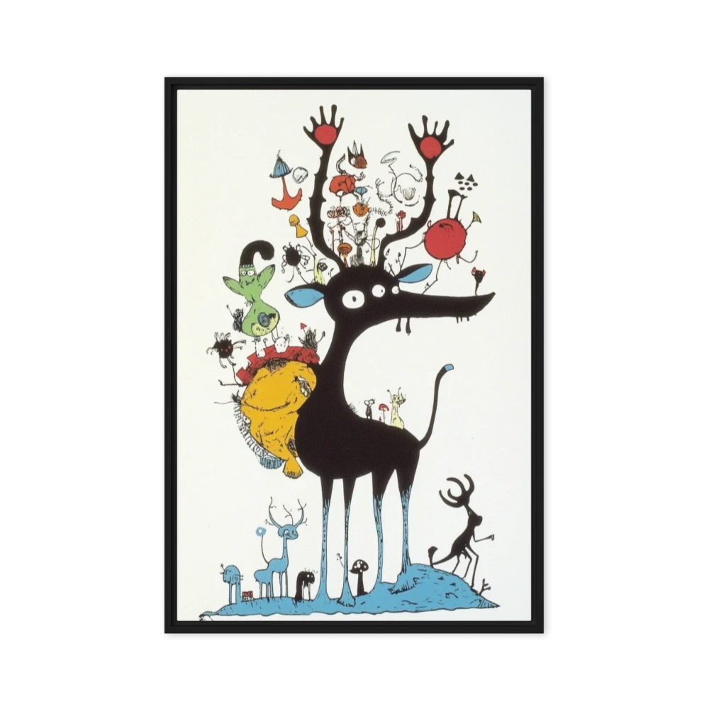 Whimsical Deer Creature Illustration