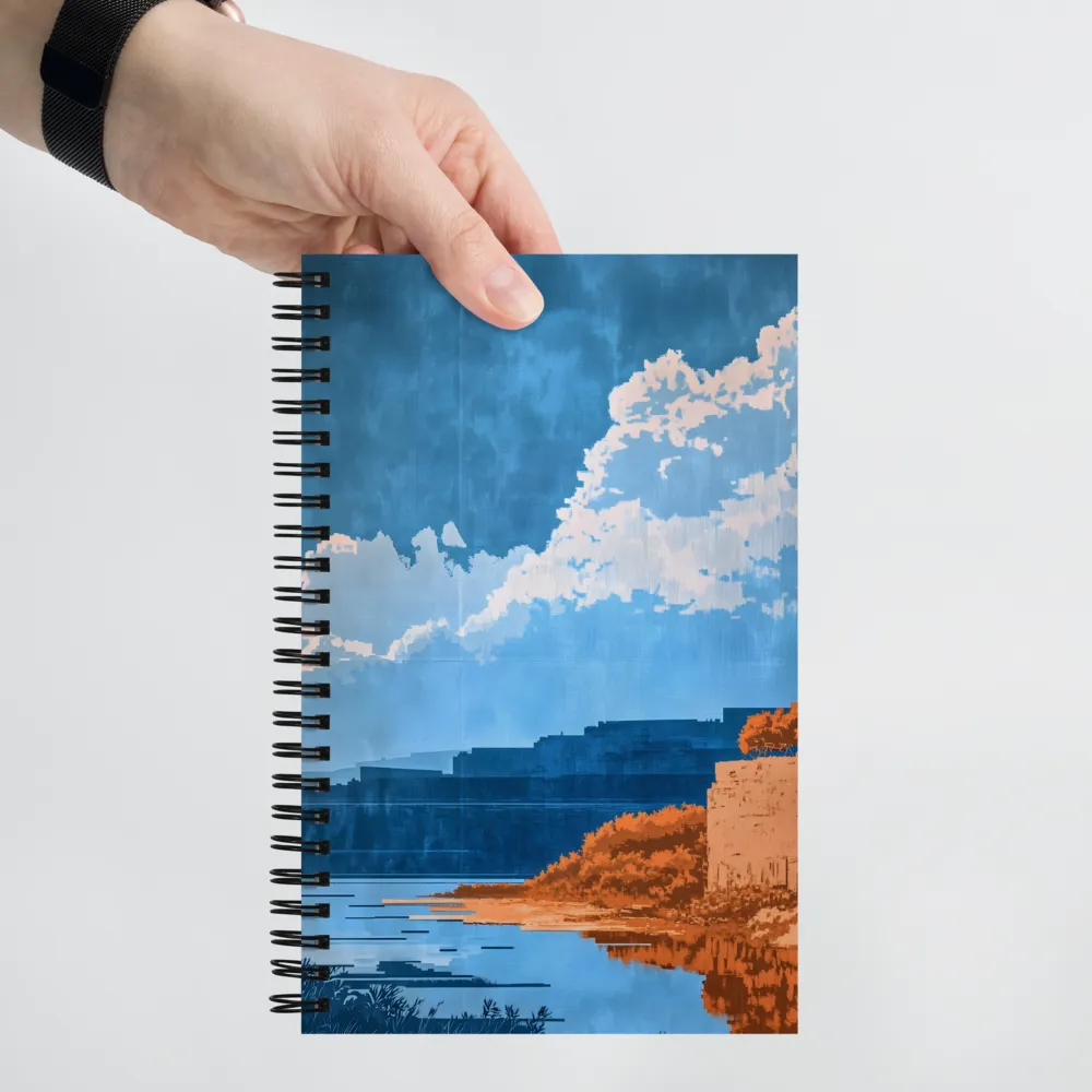 Reflected Pixel Horizons 
 Spiral Notebook | 140 pages