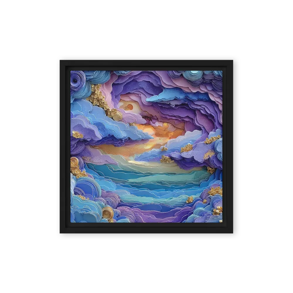 Violet Horizon 
 Poster with Black Frame | 12″x 12″