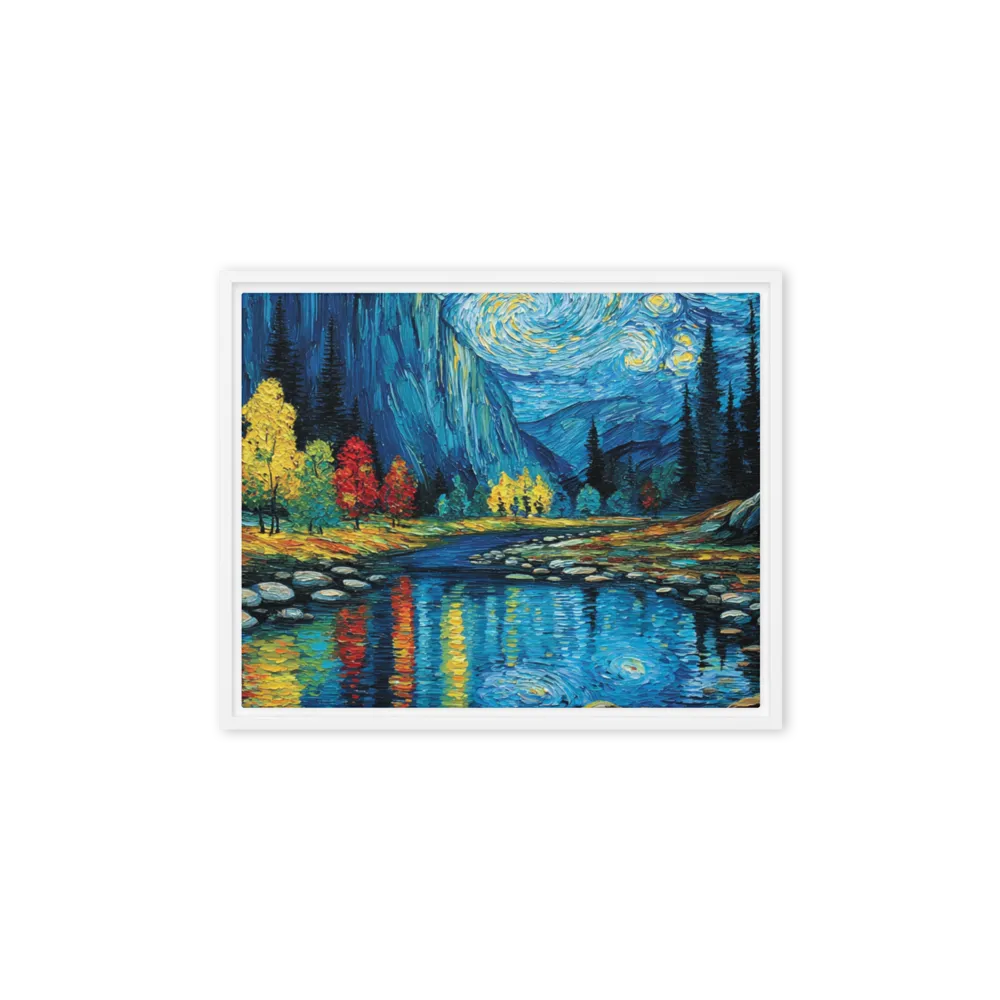 Nocturne Over Yosemite 
 Poster with White Frame | 18″x 18″