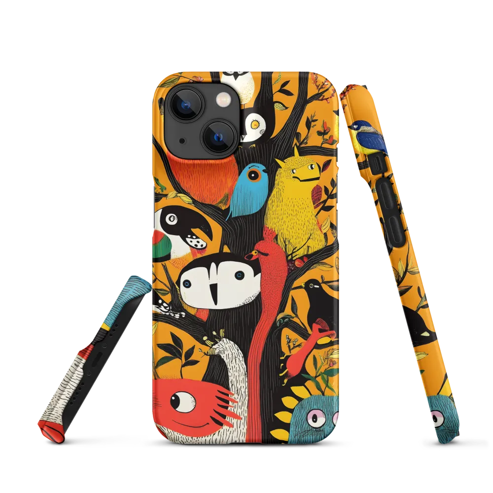 Whimsical Tree with Colorful Animals | Phone Case