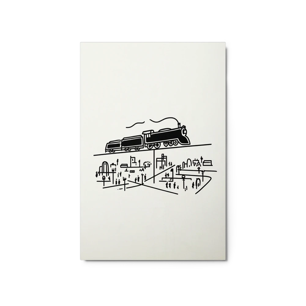 Overhead Steam Train | Art Print