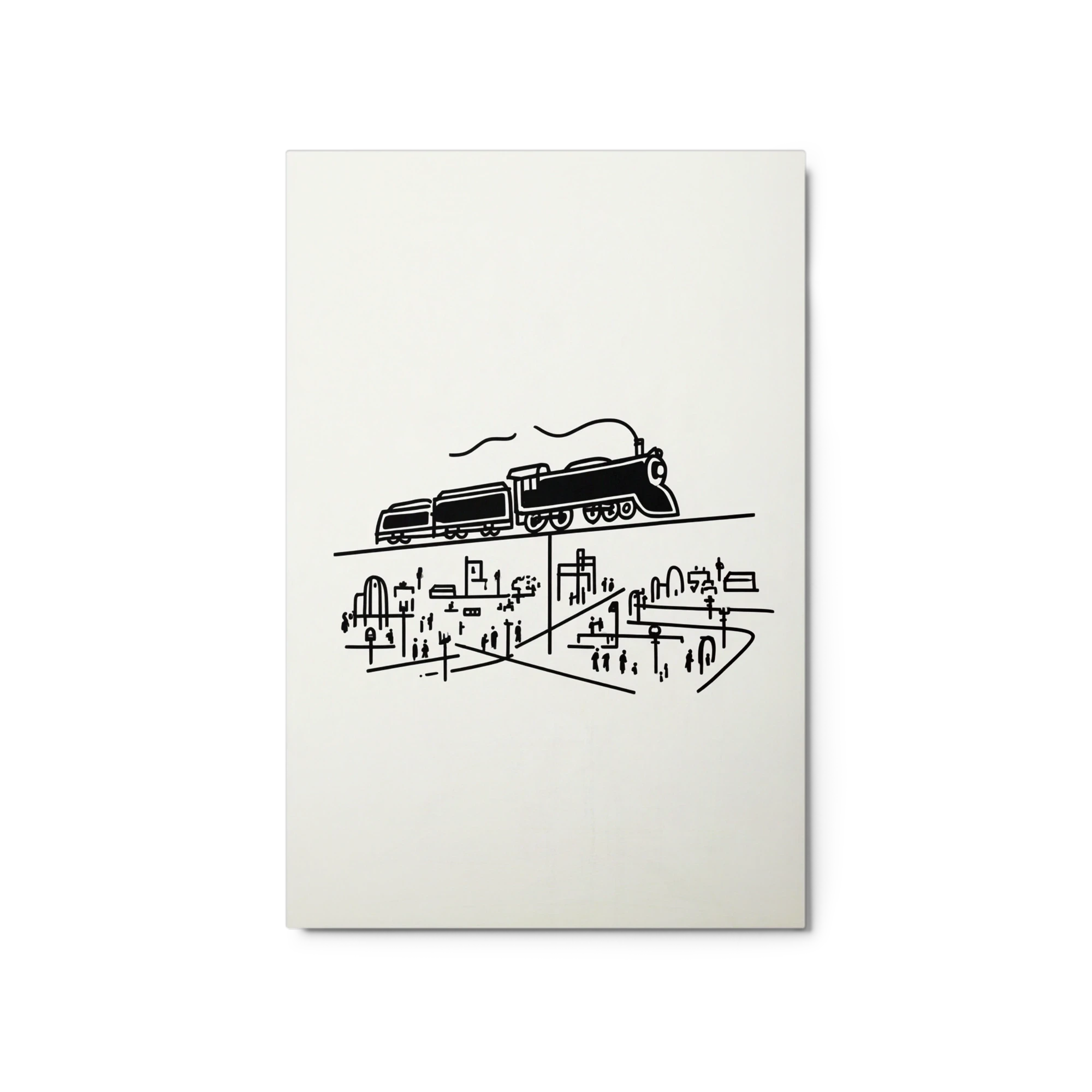 Overhead Steam Train