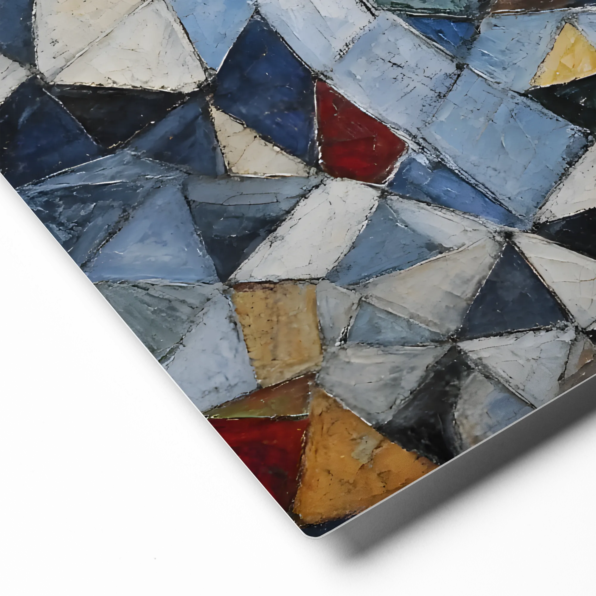 Fragmented Blue Geometry 
 Canvas | 6″x 6″