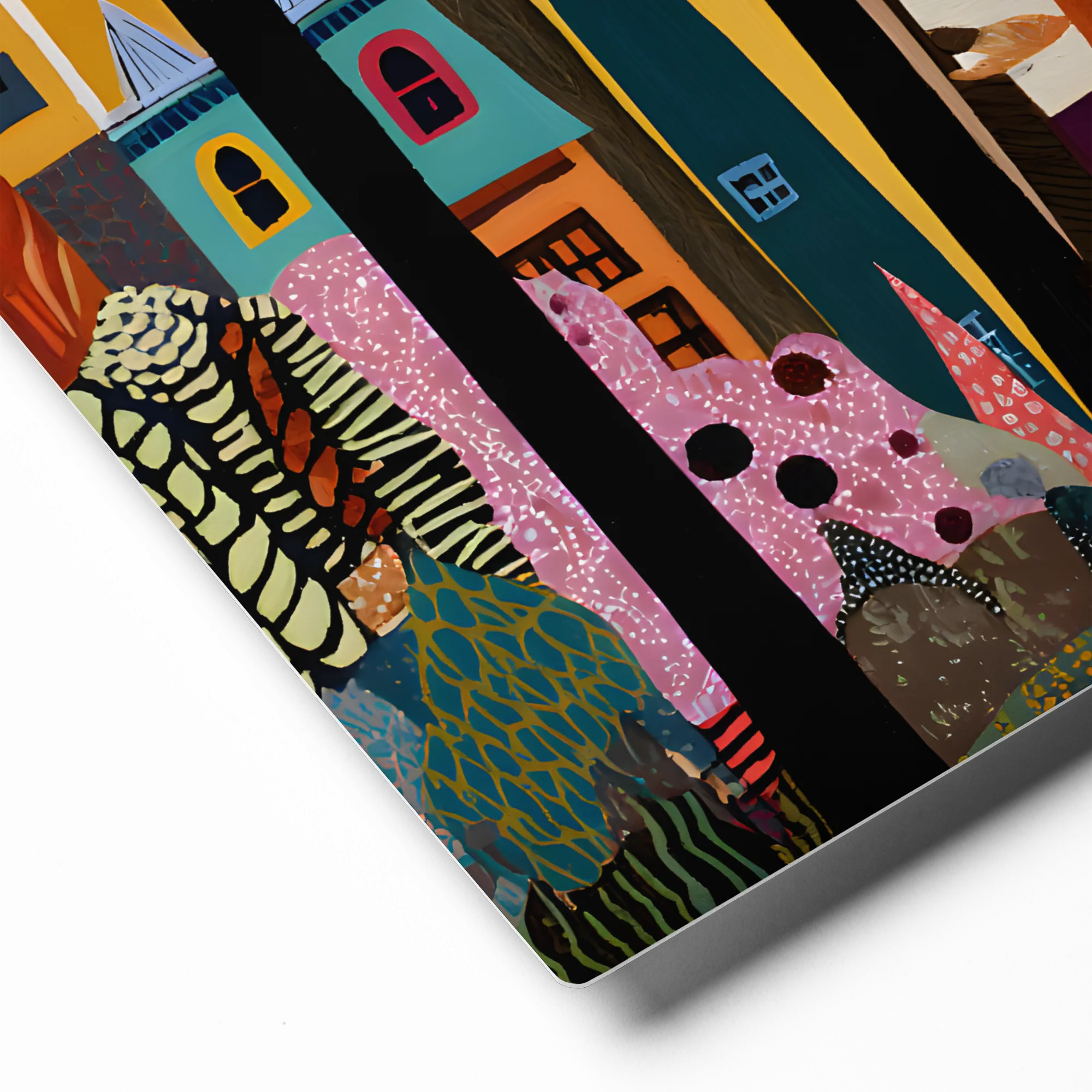 Kaleidoscope Forest Village 
 Canvas | 12″x 12″