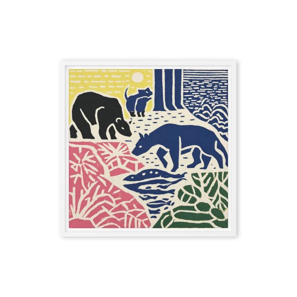 Forest Companions 
 Poster with Black Frame | 12″x 12″