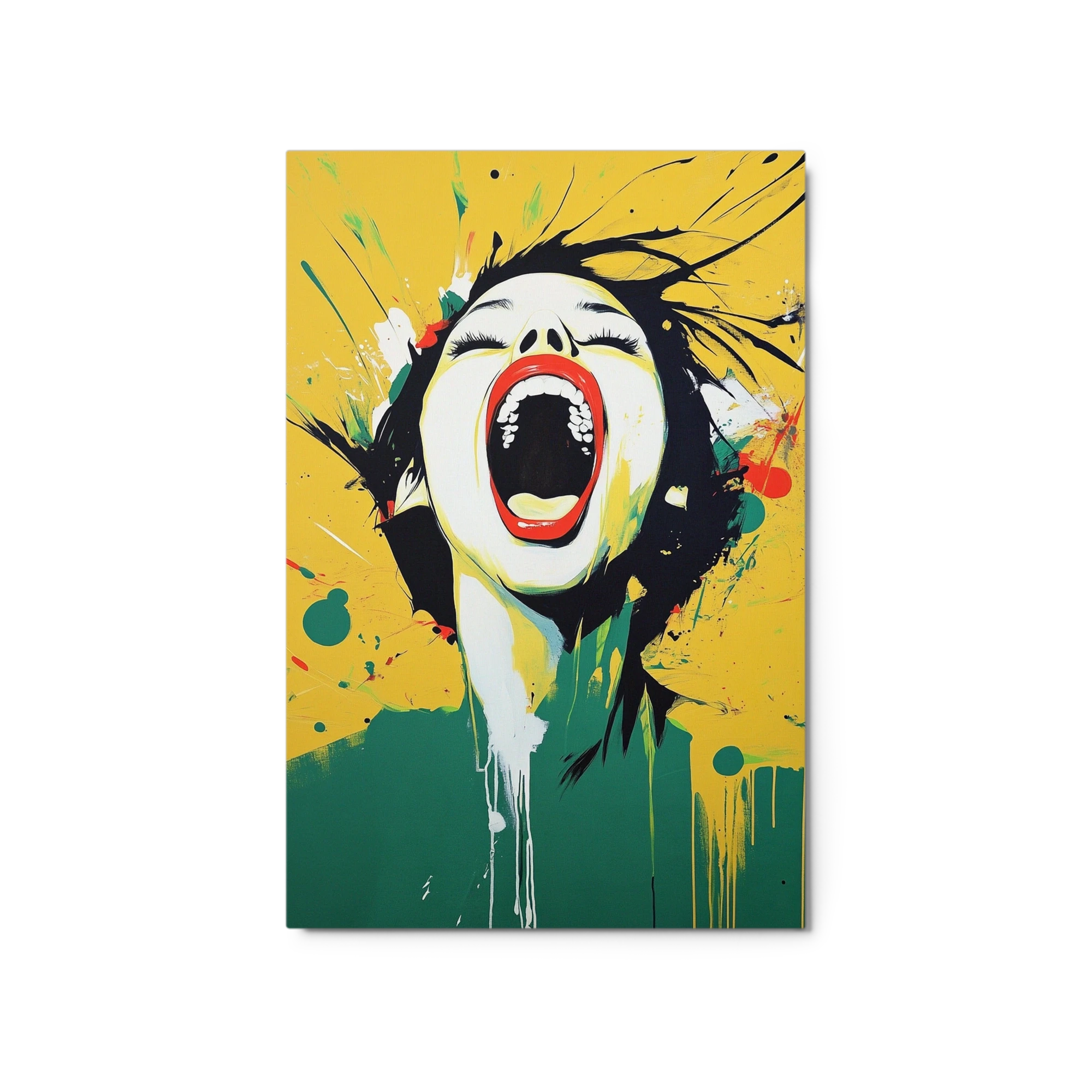 Screaming Woman in Pop Art Style